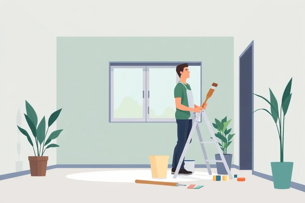 Intérieur rénové après travaux de peinture à Gignac-la-Nerthe